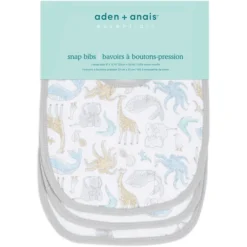 Aden + Anais™ Essentials Katoenen Mousseline Slabbetje Natural History 3 Stuk -Lief En Klein aden anais essentials katoenen mousseline slabbetje natural history 3 stuk a316325 3