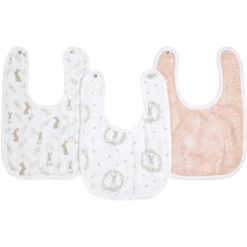 Aden +anais™ Muslin Slabbetjes Blush Ing Bunnies 3-pack