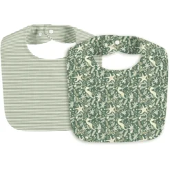 Alvi ® Slabbetje 2-pack Onderwater World Groen/beige