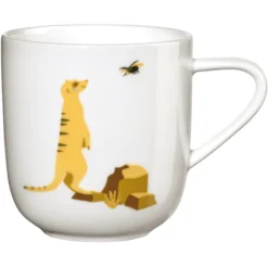 ASA Selection Handvat Mok Meerkat Elvis Wit Glanzend