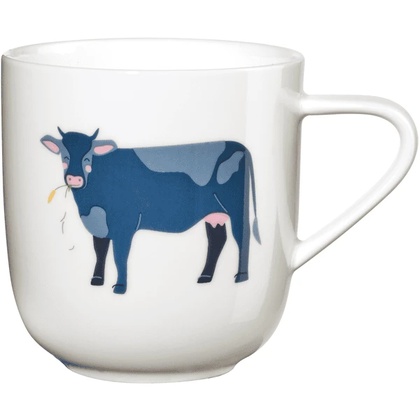 ASA Selection Mok Koe Kersten Wit Glanzend 2 ASA Selection Mok Koe Kersten Wit Glanzend - Afbeelding 2