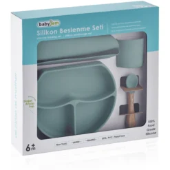 BabyJem Eetset Siliconen, Groen -Lief En Klein babyjem eetset siliconen groen a375327 3