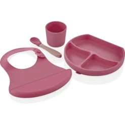 BabyJem Eetset Siliconen, Roze