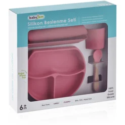 BabyJem Eetset Siliconen, Roze -Lief En Klein babyjem eetset siliconen roze a375330 3