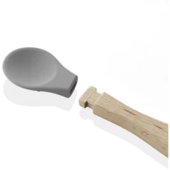 BabyJem Siliconenlepel Met Houten Handvat, Grijs -Lief En Klein babyjem siliconenlepel met houten handvat grijs a375310 2