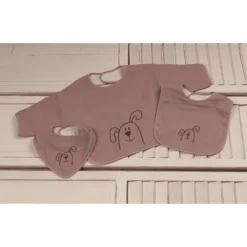 Be Be 's Collection Mousseline Klittenband Slabbetje 2-Pack Oud Roze -Lief En Klein be be s collection mousseline klittenband slabbetje 2 pack oud roze a324673 4