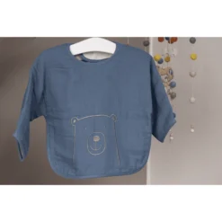 Be Be 's Collection Mousseline Slab Met Klittenband Donkerblauw -Lief En Klein be be s collection mousseline slab met klittenband donkerblauw a324687 4