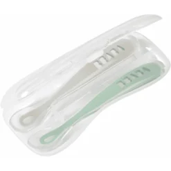 BEABA ® Babylepel Set Van 2 Siliconen 1e Leeftijd, Velvet Grijs/sage Groen -Lief En Klein beaba babylepel set van 2 siliconen 1e leeftijd velvet grijs sage groen a393170 2