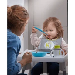 BEABA Ergonomische Siliconen Baby Lepel Blauw -Lief En Klein beaba ergonomische siliconen baby lepel blauw a274599 2