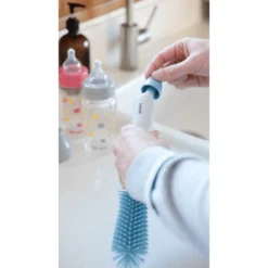 BEABA Flesborstel Met Silicone Borstelharen Blauw/grijs -Lief En Klein beaba flesborstel met silicone borstelharen blauw grijs a302686 3