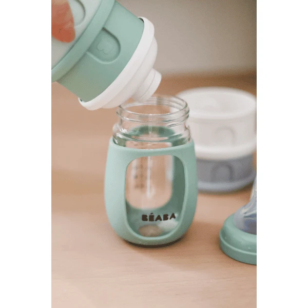 BEABA ® Melkpoeder Doseerdoos Cotton Wit/ Saliegroen 3 BEABA ® Melkpoeder Doseerdoos Cotton Wit/ Saliegroen - Afbeelding 3