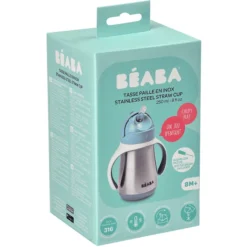 BEABA Rietjesbeker Roestvrij Staal 250 Ml In Lichtblauw -Lief En Klein beaba rietjesbeker roestvrij staal 250 ml in lichtblauw a302049 4