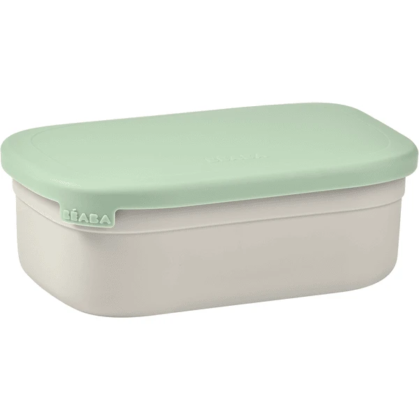 BEABA ® Roestvrij Stalen Lunch Box - Velvet Grijs/ Framboos Groen 1 BEABA ® Roestvrij Stalen Lunch Box - Velvet Grijs/ Framboos Groen