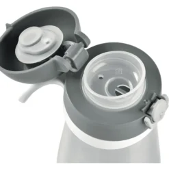 BEABA Roestvrij Stalen Rietjesbeker 350ml - Mineraal Grijs -Lief En Klein beaba roestvrij stalen rietjesbeker 350ml mineraal grijs a364130 2