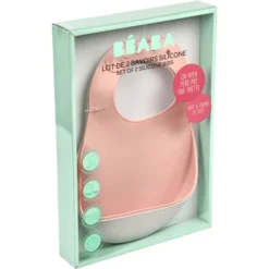 BEABA Set Van 2 Silicone Slabbetjes -Lief En Klein beaba set van 2 silicone slabbetjes a318221 2