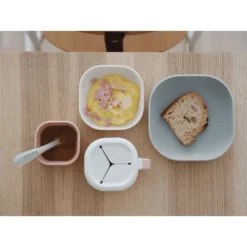 BEABA ® Set Van 3 Kommen, Velvet Grijs/ Cotton /lichtroze Gemaakt Van Silicone -Lief En Klein beaba set van 3 kommen velvet grijs cotton lichtroze gemaakt van silicone a409220 3