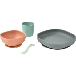 BEABA ® Silicone Servies Set - Mineraal, 4 Stuks -Lief En Klein beaba silicone servies set mineraal 4 stuks a364138 3