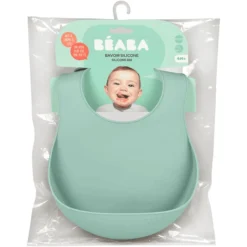BEABA ® Silicone Slabbetje - Salie Groen -Lief En Klein beaba silicone slabbetje salie groen a364206 3