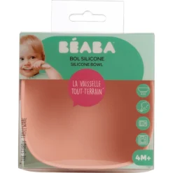 BEABA Siliconen Schaal Met Zuignap Roze -Lief En Klein beaba siliconen schaal met zuignap roze a303149 2