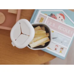 BEABA ® Snackbox Pick'n'Snack Velvet Grijs - Silicone -Lief En Klein beaba snackbox picknsnack velvet grijs silicone a409215 4