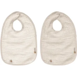 Bébé-jou Bébé Jou® Slabbetje 2-pack Puur Cotton Sand