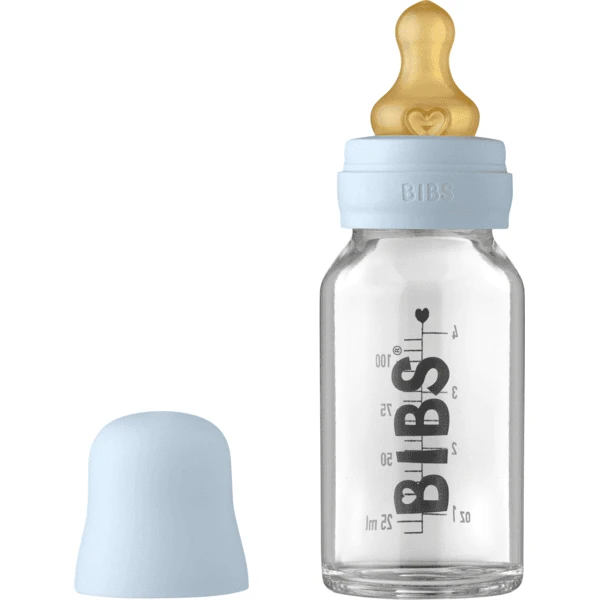 BIBS Babyflessen Compleet Set 110 Ml, Baby Blauw 4 BIBS Babyflessen Compleet Set 110 Ml, Baby Blauw - Afbeelding 4