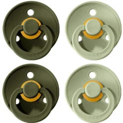 BIBS Dummies Colour Sage / Hunter Green 6-18 Maanden, 4 St.