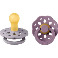 BIBS® Fopspeen Boheme 0-6 Maanden Fossil Grey & Mauve, 2st.