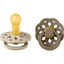 BIBS Fopspeen Boheme 6-18 Maanden Vanille/Donkere Oak