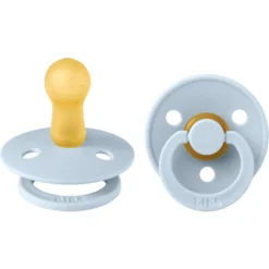 BIBS® Fopspeen Colour Baby Blauw/Baby Blauw 6-18 Maanden, 2 Stuks.