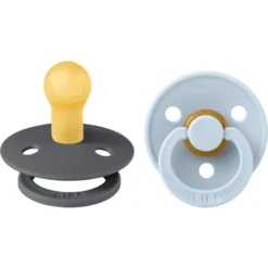 BIBS Fopspeen Colour Baby Blauw / IJzer 0-6 Maanden, 2 St.