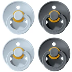 BIBS Fopspeen Colour Baby Blauw / IJzer 0-6 Maanden, 4 St.