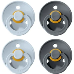 BIBS Fopspeen Colour Baby Blauw / IJzer 6-18 Maanden, 4 St.