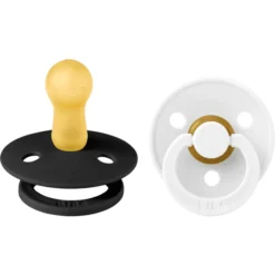 BIBS Fopspeen Colour Black / White 6-18 Maanden, 2 St.