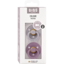 BIBS® Fopspeen Colour Fossil Grey & Mauve 6-18 Maanden, 2 Stuks. -Lief En Klein bibs fopspeen colour fossil grey amp mauve 6 18 maanden 2 stuks a379251 2