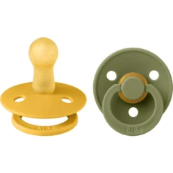 BIBS Fopspeen Colour Honingbij/ Olive 6-18 Maanden, 2 Stuks.