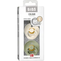 BIBS Fopspeen Colour Ivoor/Sage 0-6 Maanden, 2 Stuks. -Lief En Klein bibs fopspeen colour ivoor sage 0 6 maanden 2 stuks a320759 2