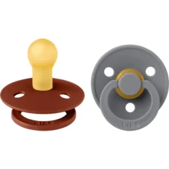 BIBS Fopspeen Colour Rust/Rook 0-6 Maanden, 2 Stuks.