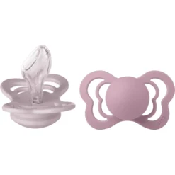 BIBS® Fopspeen Couture Dusky Lila & Heather 6-18 Maanden, 2 Stuks.