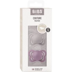 BIBS® Fopspeen Couture Fossil Grey & Mauve Latex 0-6 Maanden, 2 Stuks. -Lief En Klein bibs fopspeen couture fossil grey amp mauve latex 0 6 maanden 2 stuks a379260 2