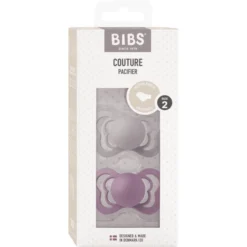 BIBS® Fopspeen Couture Fossil Grey & Mauve Latex 6-18 Maanden, 2 Stuks. -Lief En Klein bibs fopspeen couture fossil grey amp mauve latex 6 18 maanden 2 stuks a379262 2