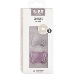 BIBS® Fopspeen Couture Fossil Grey & Mauve Silicone 0-6 Maanden, 2st. -Lief En Klein bibs fopspeen couture fossil grey amp mauve silicone 0 6 maanden 2st a379258 2