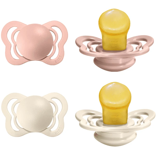 BIBS Fopspeen Couture Ivoor / Blush Latex 0-6 Maanden, 4 St. 4 BIBS Fopspeen Couture Ivoor / Blush Latex 0-6 Maanden, 4 St. - Afbeelding 4