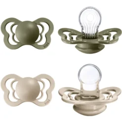 BIBS Fopspeen Couture Olive / Vanille Siliconen 0-6 Maanden, 4 St. -Lief En Klein bibs fopspeen couture olive vanille siliconen 0 6 maanden 4 st a321176 3