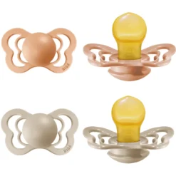 BIBS Fopspeen Couture Vanille / Peach Latex 0-6 Maanden, 4 St. -Lief En Klein bibs fopspeen couture vanille peach latex 0 6 maanden 4 st a321179 3