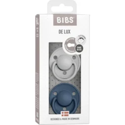 BIBS Fopspeen De Lux Wolk / Steel Blauw 0-36 Mnd, 2 St. -Lief En Klein bibs fopspeen de lux wolk steel blauw 0 36 mnd 2 st a320837 2