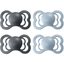 BIBS Fopspeen Supreme Baby Blauw / IJzer Latex 6-36 Maanden, 4 St. -Lief En Klein bibs fopspeen supreme baby blauw ijzer latex 6 36 maanden 4 st a321165 4