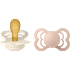 BIBS Fopspeen Supreme Blush /Ivory Latex 6-36 Maanden, 2 Stuks.