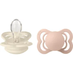 BIBS Fopspeen Supreme Blush /Ivory Silicone 0-6 Maanden, 2 St.
