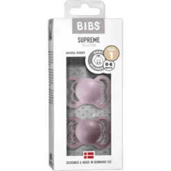 BIBS Fopspeen Supreme Dusky Lilac / Heather Latex 0-6 Maanden, 2 St. -Lief En Klein bibs fopspeen supreme dusky lilac heather latex 0 6 maanden 2 st a320895 4